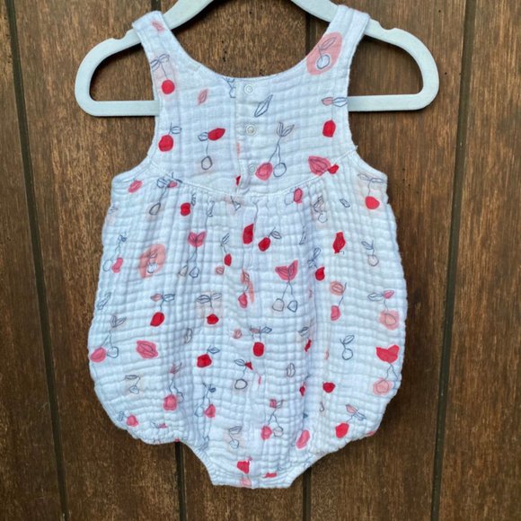 Angel Dear Bubble Romper in Cherries Print, 18-24M - Picture 2 of 4